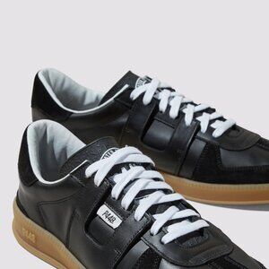 P448 Men's Monza Black Gaz Suede Low Top Lace Up Sneakers